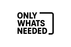 Only What's Needed logo – clean label health and wellness brand with transparent ingredients and minimalist design

